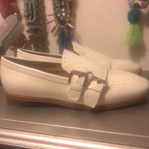 Aerosoles white loafers